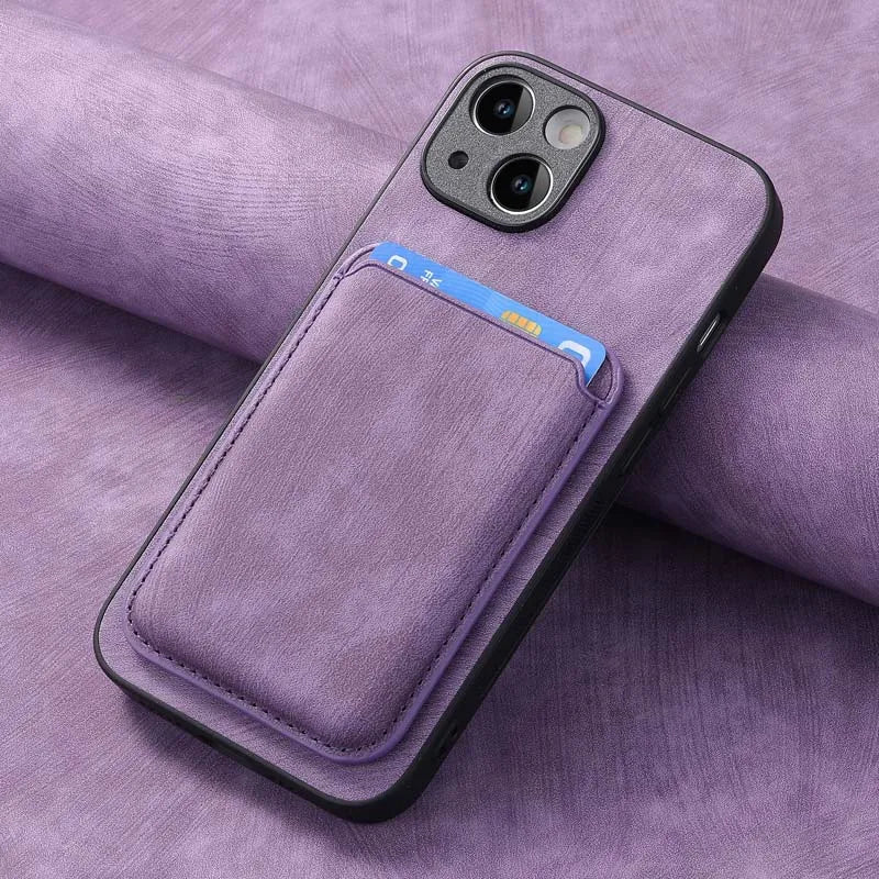 2-in-1 Magnetic Wallet Case – Premium Vegan Leather & Shockproof Protection