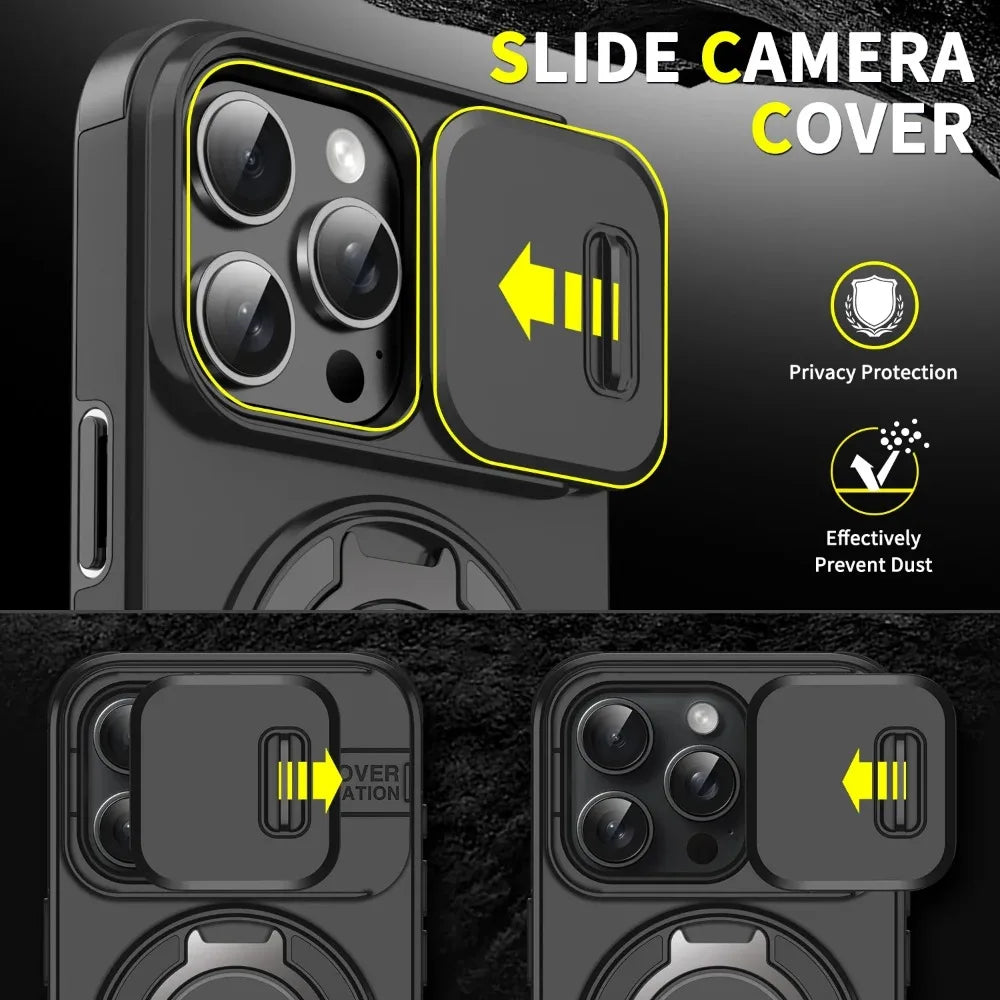 SwiftFold™ LensGuard – Sleek Matte Case with Integrated Camera Slider
