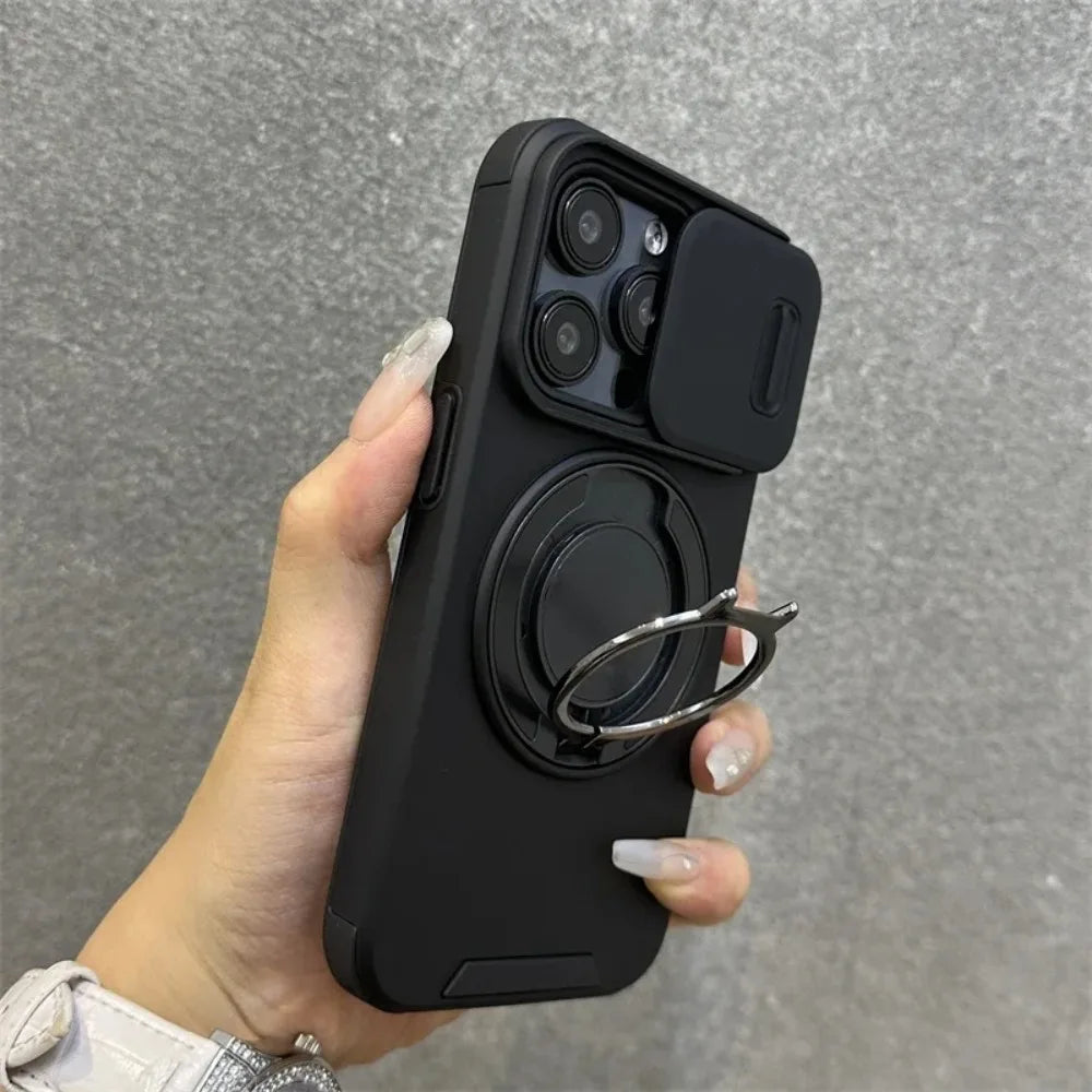 SwiftFold™ LensGuard – Sleek Matte Case with Integrated Camera Slider