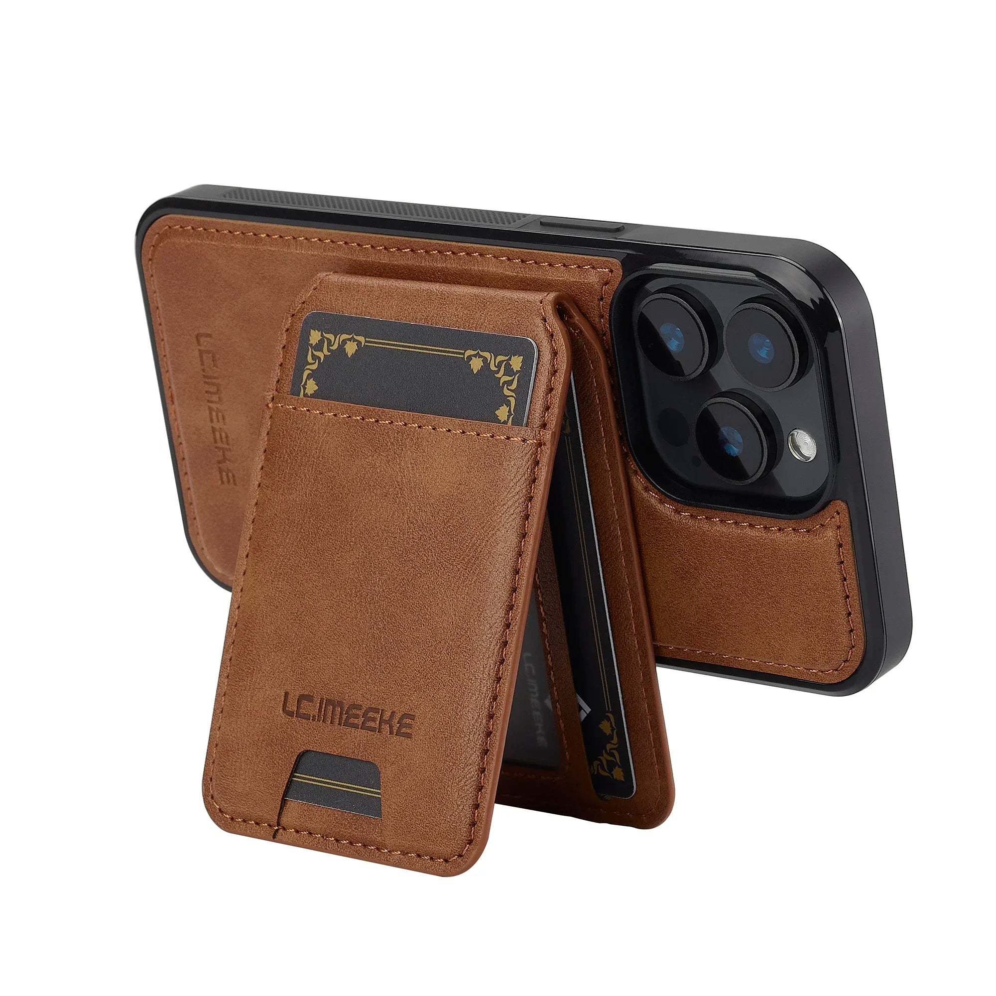 SwiftFold™ 2-in-1 Magnetic Wallet Case – Premium Vegan Leather & Shockproof Protection