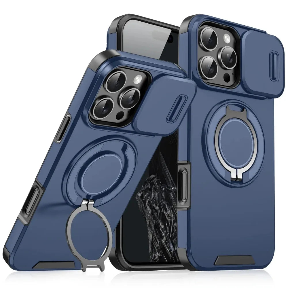 SwiftFold™ LensGuard – Sleek Matte Case with Integrated Camera Slider