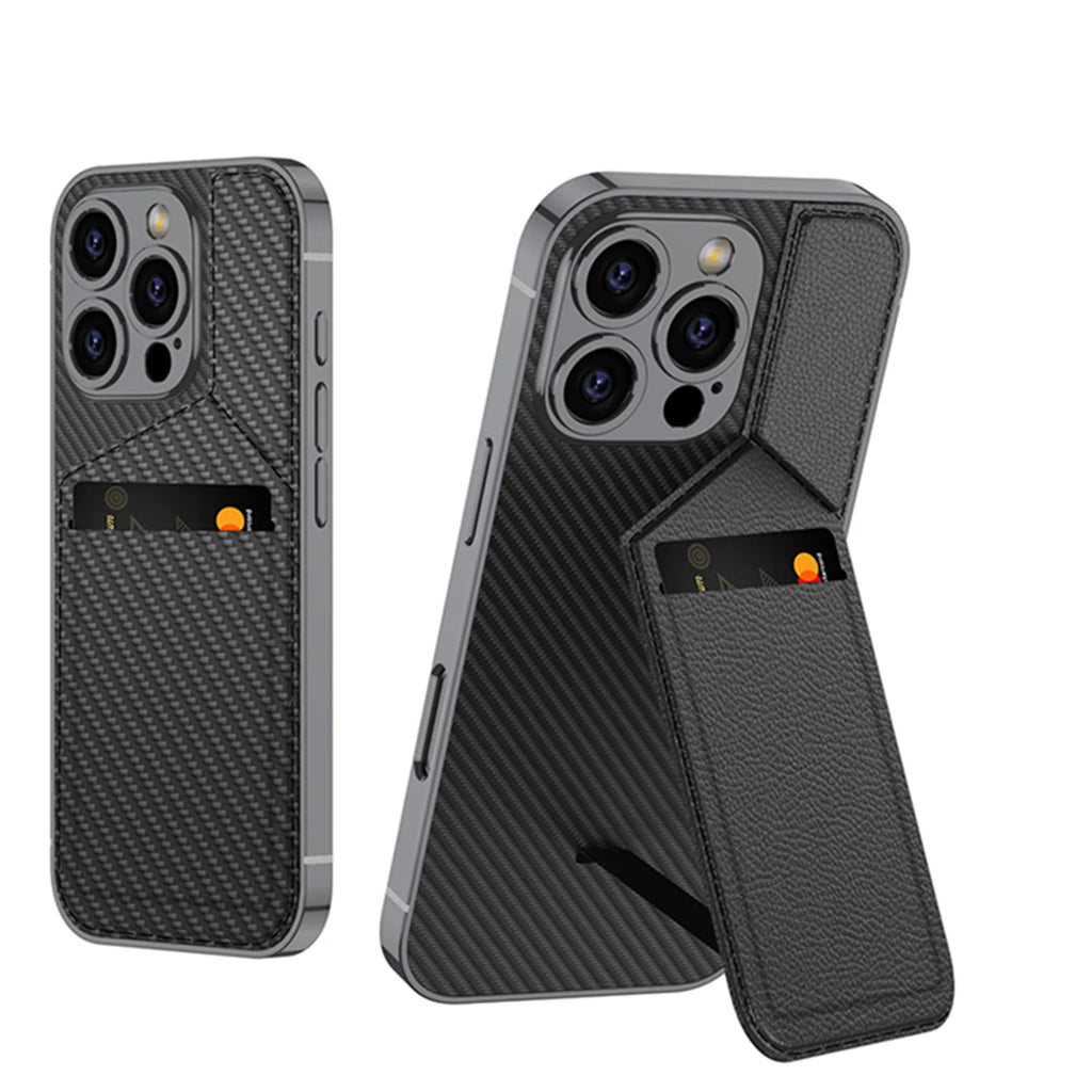 Premium Business Organizer Card Case Holder For Apple Iphone 16 Promax All-Inclusive Fine Hole High-End Leather Case AD11253