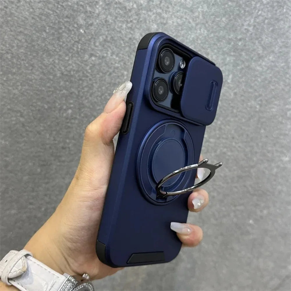 SwiftFold™ LensGuard – Sleek Matte Case with Integrated Camera Slider