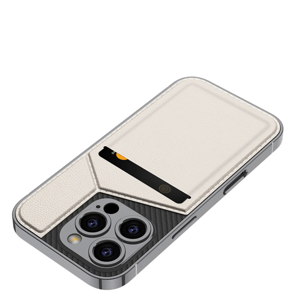 Premium Business Organizer Card Case Holder For Apple Iphone 16 Promax All-Inclusive Fine Hole High-End Leather Case AD11253