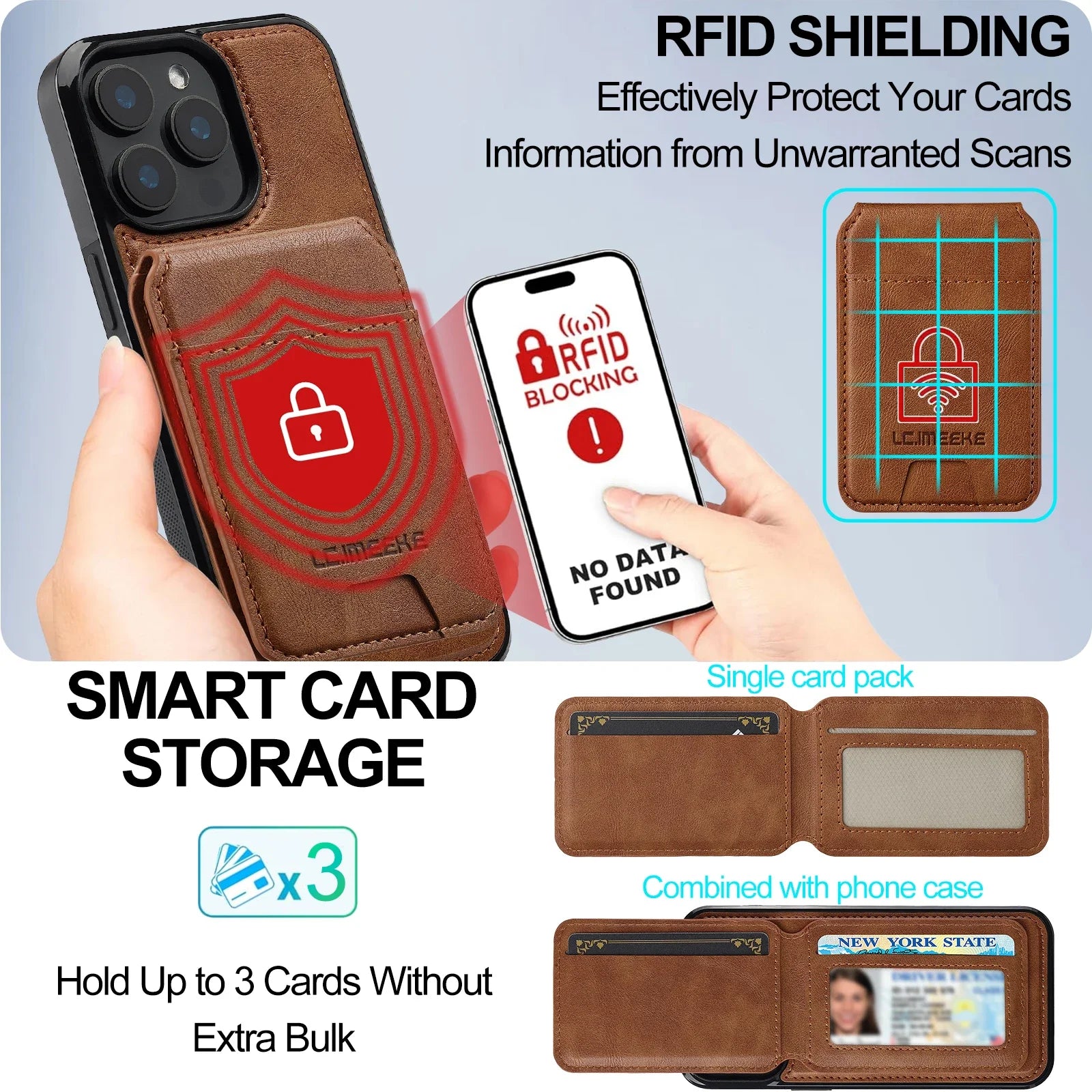 SwiftFold™ 2-in-1 Magnetic Wallet Case – Premium Vegan Leather & Shockproof Protection