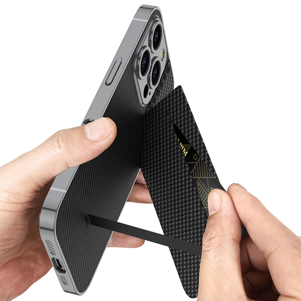 Premium Business Organizer Card Case Holder For Apple Iphone 16 Promax All-Inclusive Fine Hole High-End Leather Case AD11253