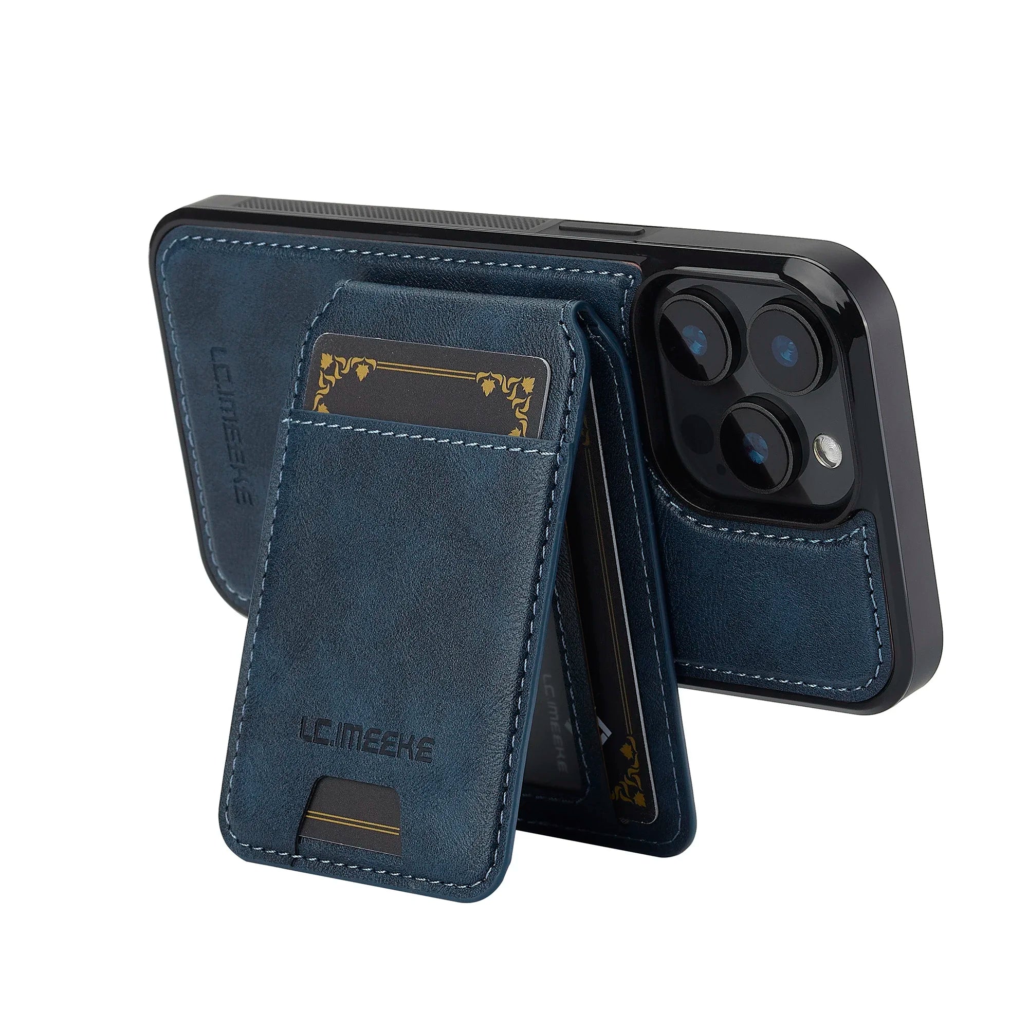 SwiftFold™ 2-in-1 Magnetic Wallet Case – Premium Vegan Leather & Shockproof Protection