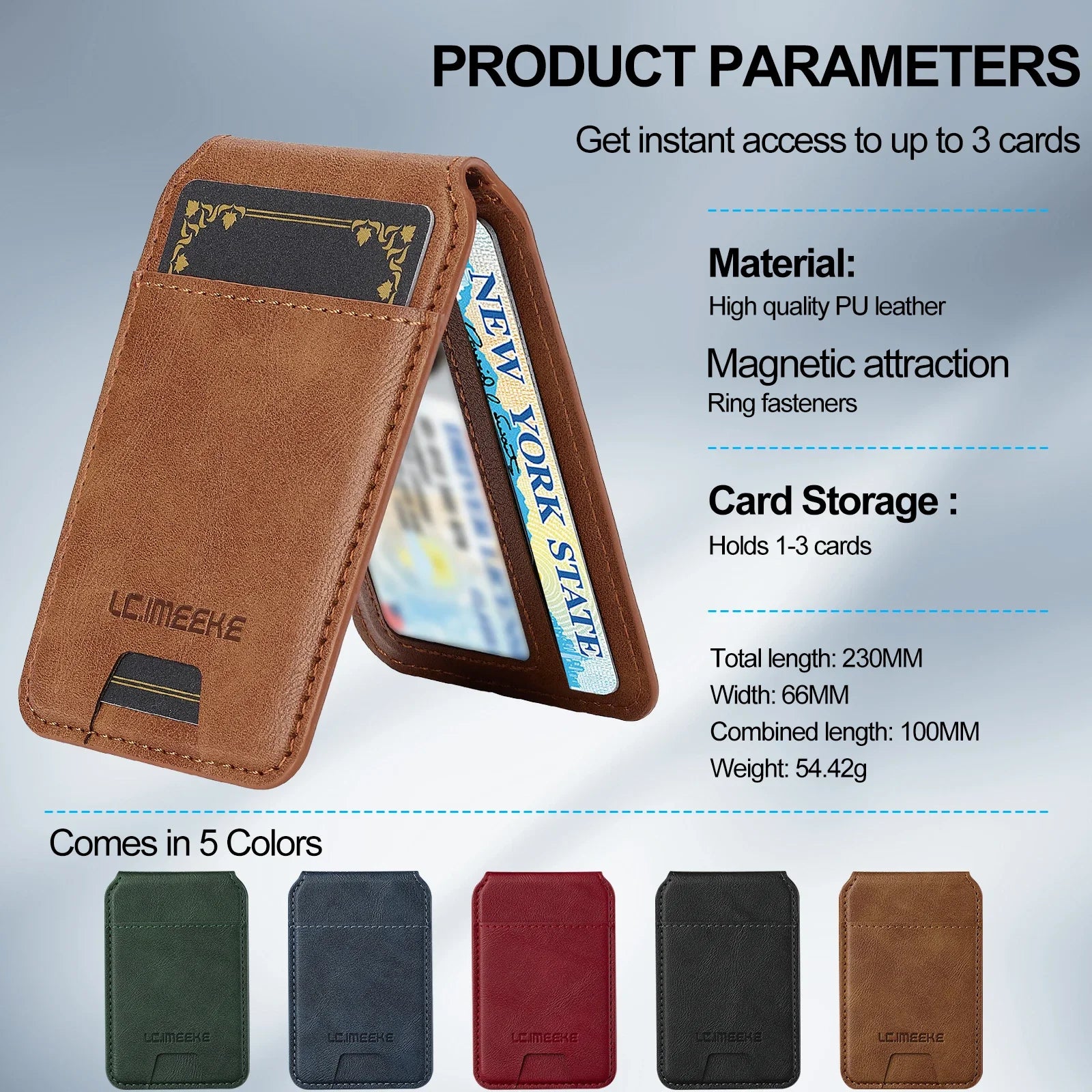 SwiftFold™ 2-in-1 Magnetic Wallet Case – Premium Vegan Leather & Shockproof Protection