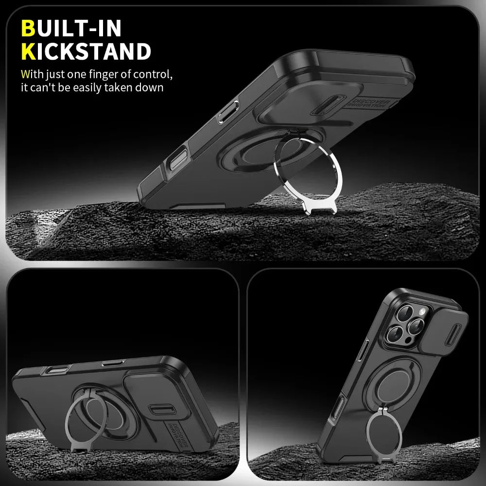 SwiftFold™ LensGuard – Sleek Matte Case with Integrated Camera Slider