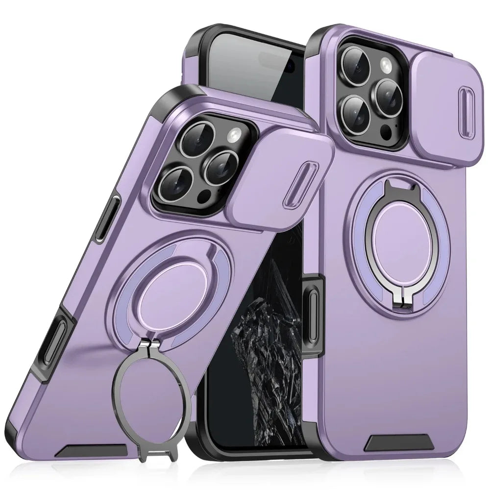 SwiftFold™ LensGuard – Sleek Matte Case with Integrated Camera Slider