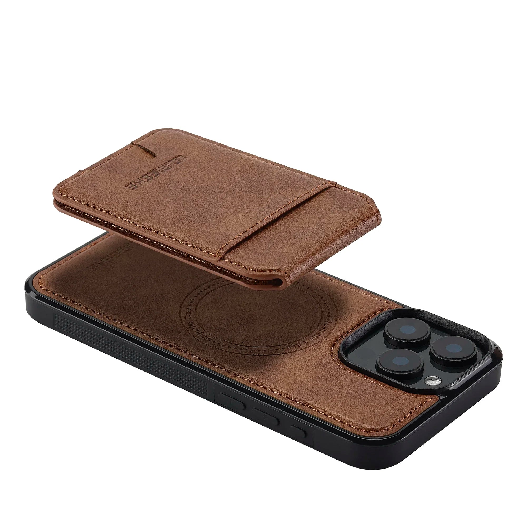 SwiftFold™ 2-in-1 Magnetic Wallet Case – Premium Vegan Leather & Shockproof Protection